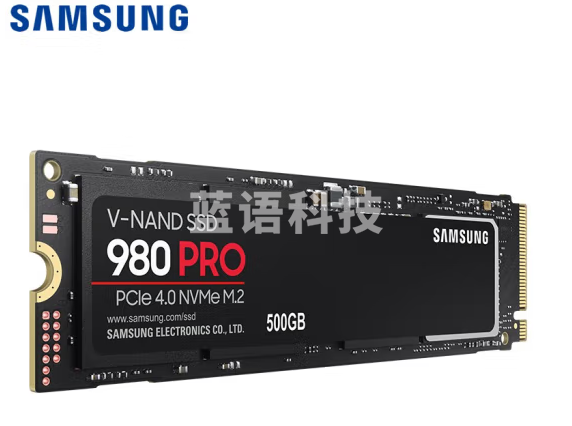 三星(SAMSUNG)PCIE4.0*4 M.2 2280固态硬盘NVME 500g 980PRO(MZ-V8P500BW)
