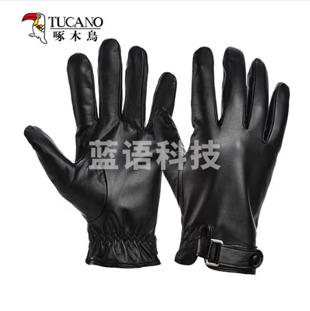 啄木鸟真皮手套男秋冬季加绒加厚户外防风雨雪保暖骑行开车触屏羊皮手套