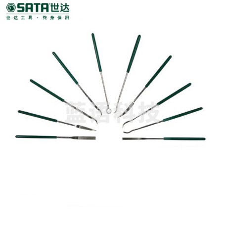 世达(SATA)03804 10件套金刚石特种异型什锦锉3x140MM/金刚石锉削什锦三角锉刀金属钢锉