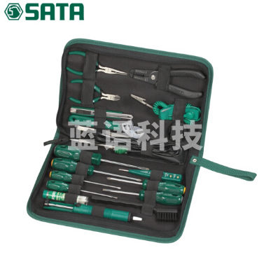 世达(SATA)03720 19件电子组套/ 防静电电工螺丝刀电烙铁组合套装