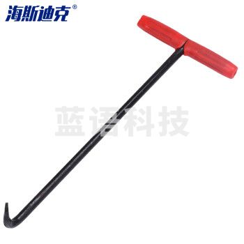 海斯迪克 gnjz-1486 井盖拉勾 开下水道物业T型钢筋钩子拉杆 卷帘门拉钩挂钩拉货钩 加粗尖口65cm-带胶套