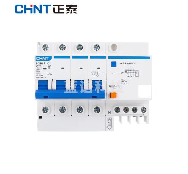 正泰（CHNT）NXBLE-32-4P-C20-30mA-6KA 小型漏电保护断路器 漏保空气开关 三相电漏保