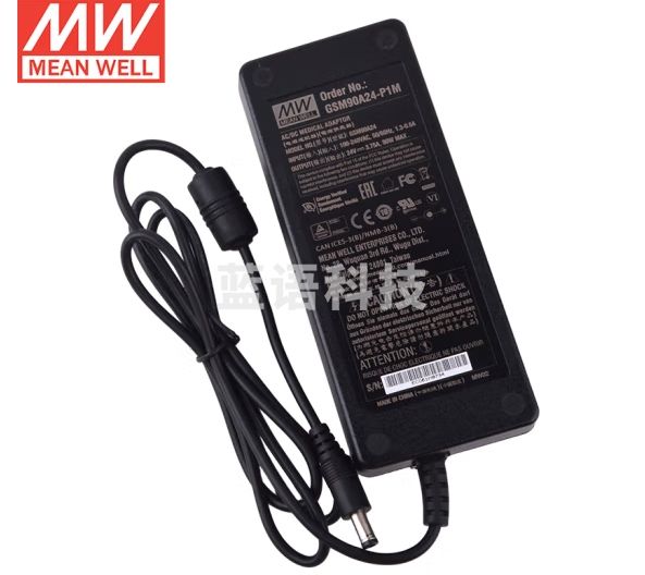 明纬（MEANWELL）GSM90A24-P1M 电源适配器 三插进线 24V3.75A（不含输入线）