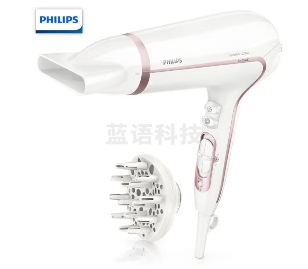 飞利浦(PHILIPS)电吹风机 家用大功率 6档调控 恒温速干 发廊沙龙专业级吹风筒 2200W丨负离子护发丨白色 HP8235