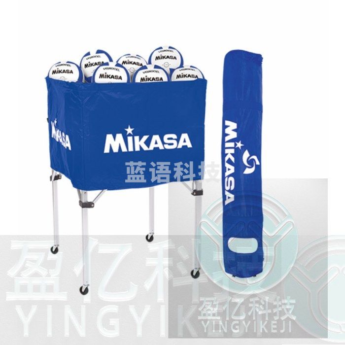 MIKASA卡萨排球车足球推车排球篮球球车折叠球车 蓝色 红色（下单备注颜色否则随机发货）