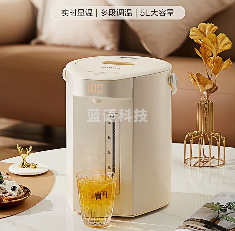 苏泊尔(SUPOR) 电热水瓶热水壶 5L大容量电水瓶八段智能保温恒温304不锈钢 家用电水壶烧水壶SW-50T106