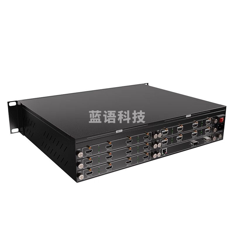 麦森特MAXCENT 无缝插卡式混合矩阵切换器8进12出高清音视频多屏幕拼接处理器主机大屏墙拼接控制器MS-12T
