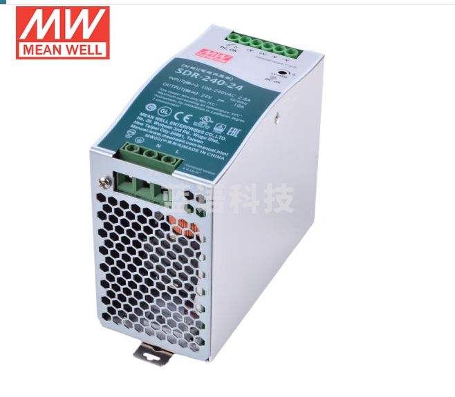 明纬（MEANWELL）SDR-240-24 导轨安装 带PFC功能开关电源 24V10A