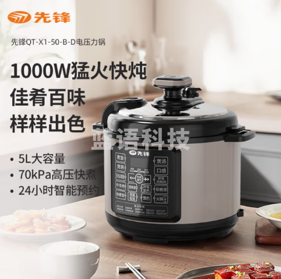 先锋QT-X1-50-B-D电压力锅 5L