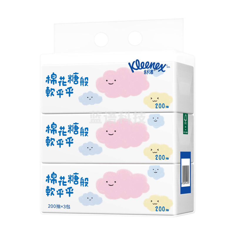 舒洁（Kleenex）卡通系列抽纸200抽3包装