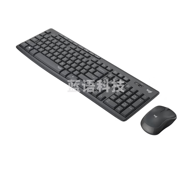 罗技(Logitech) MK295 无线安静键鼠套装 商务办公键鼠套装 全尺寸带无线2.4G接收器 黑色