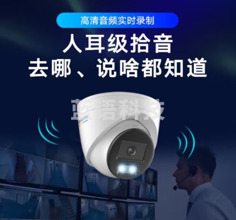 HIKVISION海康威视网络监控摄像头400万超高清公司室内室外手机远程全彩户外监控器POE半球3347WDV3-L 2.8MM-CC30102