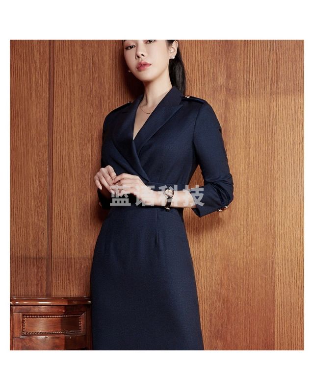 LY 涟影秋冬职业装西装连衣裙制服高端气质酒店前台售楼部工作服套装