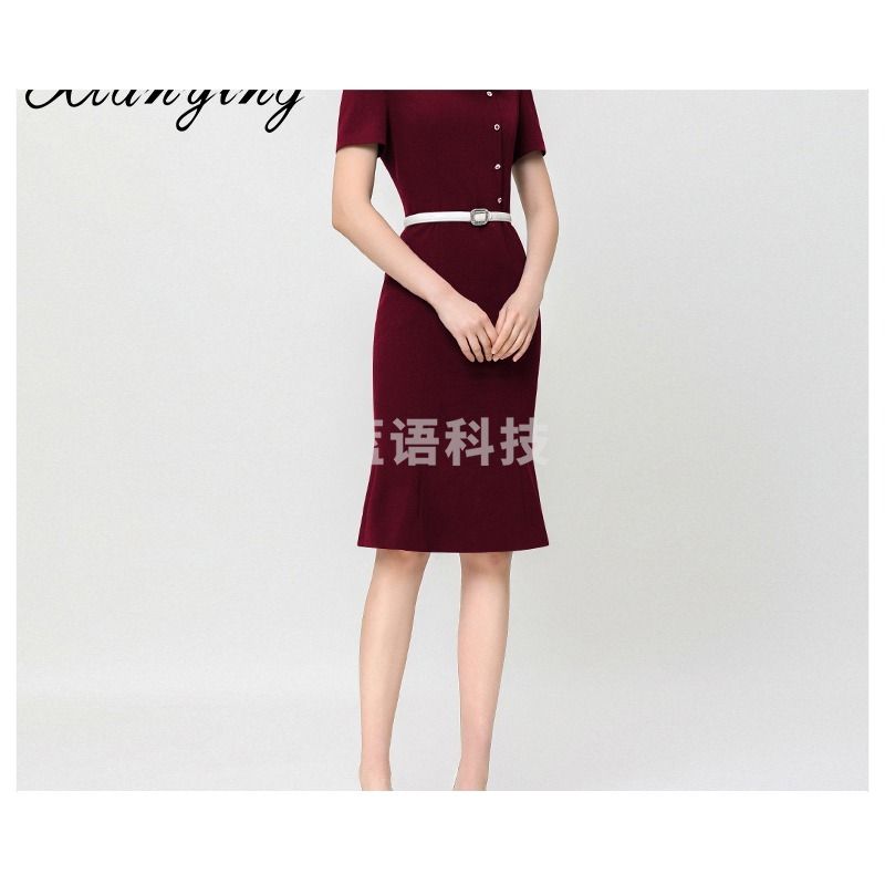 XY 职业套装新款连衣裙气质女神范正装时尚空姐制服珠宝店工作服女夏