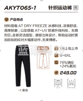 运动裤 AKYTO65-1   下单前咨询码数