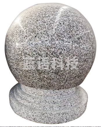 路障石球芝麻灰芝麻白花岗岩挡车球大理石车隔离石墩