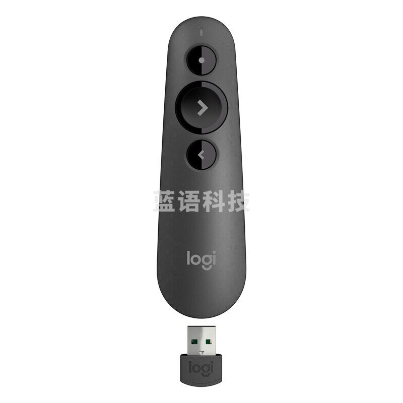 罗技（Logitech）R500S无线蓝牙演示器 演讲笔 镭射激光笔 会议教学用PPT投影翻页笔 黑色