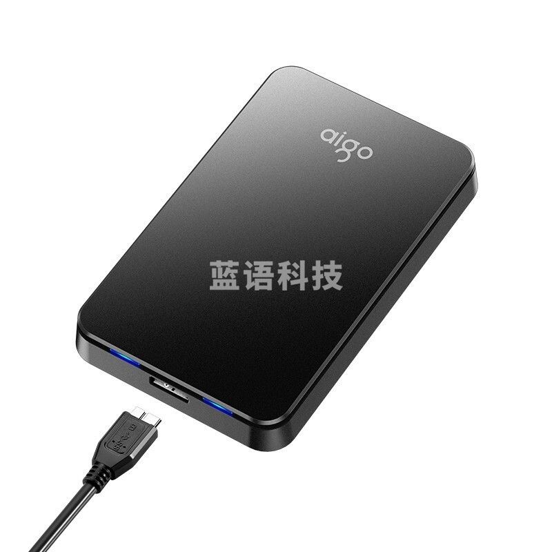 爱国者(aigo)HD809 移动硬盘 USB3.0 高速稳定传输 简约睿智 商务便携硬盘 HD809商务黑4TB-CC29846