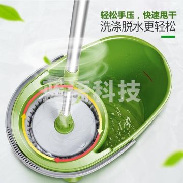 3M思高 T0旋转拖把 家用免手洗拖把椭圆旋转桶  送原装拖把头一块(共2块)