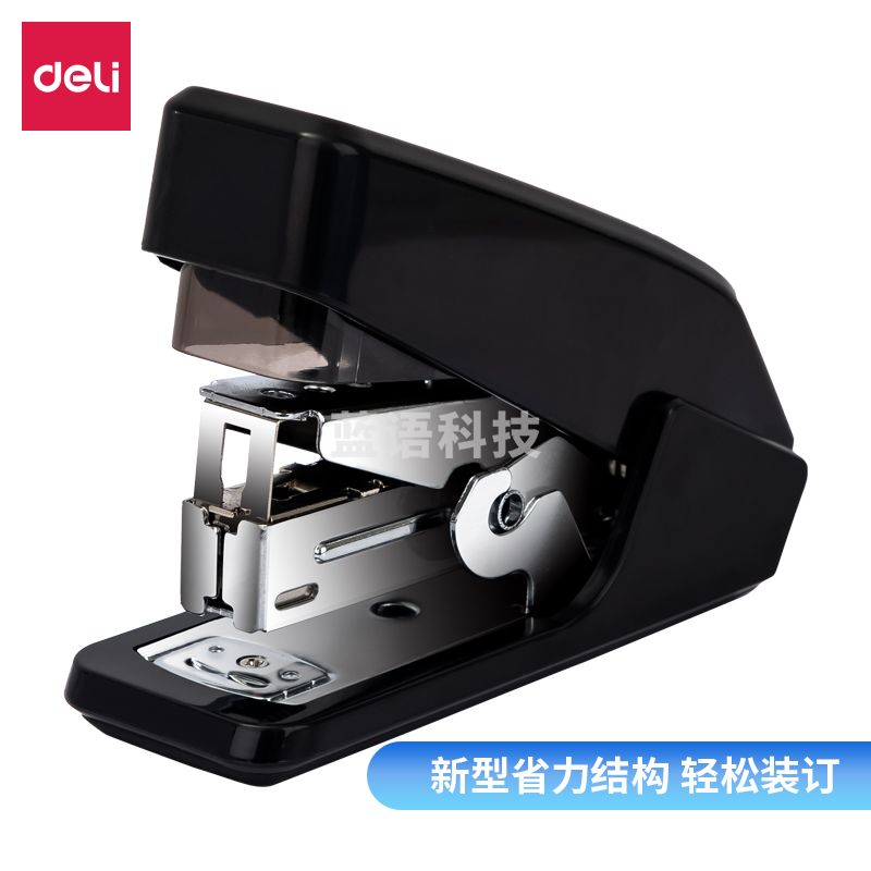 得力0466省力订书机(黑、白、蓝颜色随机)
