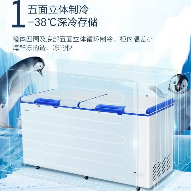 海尔（Haier）低温冰柜零下度卧式速冻冷冰柜海鲜柜 BC/BD-516SEA/-38度 516升