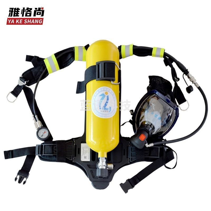 雅恪尚 消防空气呼吸器救援呼吸器钢瓶正压式空气 6L钢呼全套带箱 教学仪器