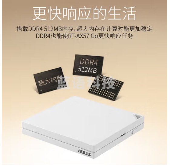 华硕（ASUS）RT-AX57 GO随心组WiFi6家用路由器/千兆无线路由器/mesh全屋覆盖/Ai路由器
