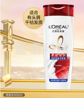 欧莱雅多效修护洗发水去屑无硅油洗发露400ml(新老包装随机发货)