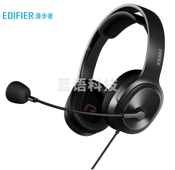 漫步者 USB K5000 专业考试耳机 头戴式电脑耳麦 听力听说口语训练专用耳麦