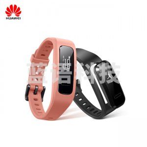 华为 HUAWEI 运动手环4e AW70（两种佩戴方式/14天长续航/睡眠监测 曜石黑/赤矿红