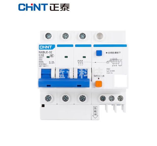 正泰（CHNT）NXBLE-32-3P-C32-30mA-6kA 小型漏电保护空气开关 漏保空气开关 3P 32A