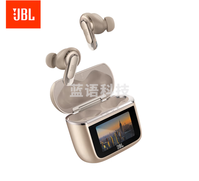 JBL TOUR PRO 3真无线蓝牙耳机智能触屏主动降噪音乐运动商务舱3代入耳式耳麦苹果华为小米通用 香槟金