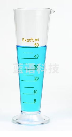 冰禹BM629 玻璃三角量杯 带刻度计量筒大容量锥形烧杯 50ml