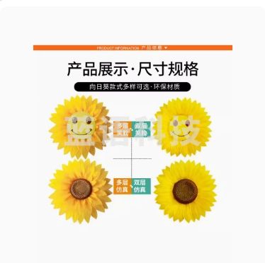运动会入场创意手拿花向日葵道具手持开幕式表演舞蹈太阳花手花  10个