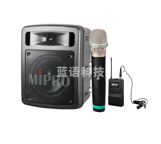 咪宝 MA-303DB双通道蓝牙户外扩音器手提便携无线喊话音响充电音箱 配1手持1领夹话筒