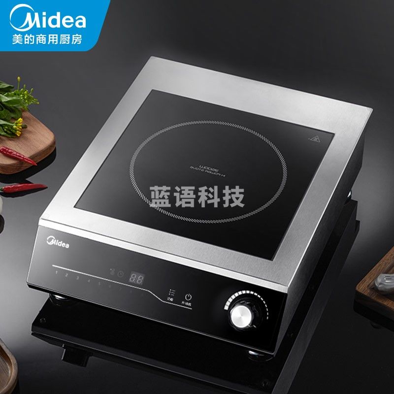 美的（midea）商用电磁炉 平灶全钢触控款 3500W大功率猛火灶 4D防水面板多功能平灶GSY3511