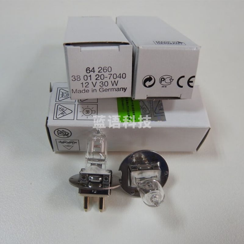 沪准 OSRAM欧司朗64260 12V30W PG22 苏州六六YZ-5G 裂隙灯显微镜灯泡 30