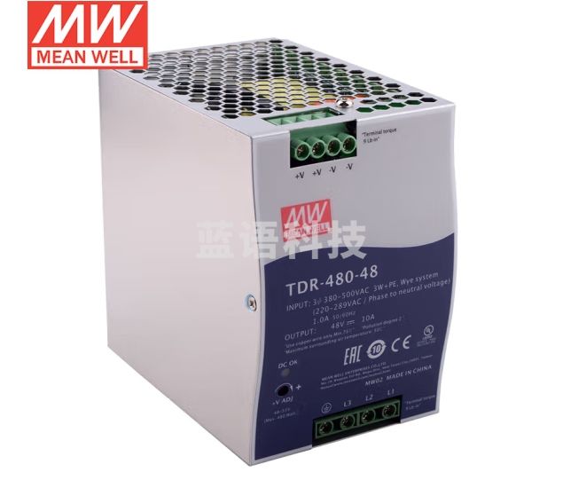 明纬(MEANWELL)TDR-480-48 PFC导轨安装开关电源(480W)明纬电源 48V10A