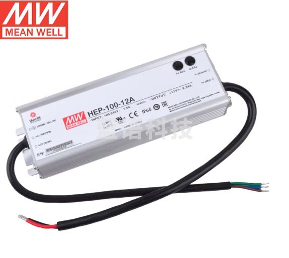 明纬( MEANWELL)开关电源12V 8.34A 无风扇全密封高效率电源输出电源供应器 HEP-100-12A