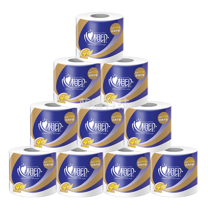 心相印卷纸 4层140g 10卷提装 卫生纸厕纸BT910