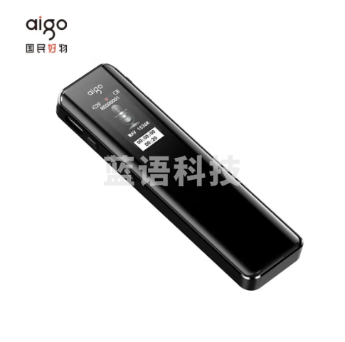 爱国者(aigo)R6977录音笔16G高清专业远距离录音上课会议采访学生MP3播放器录音设备黑色