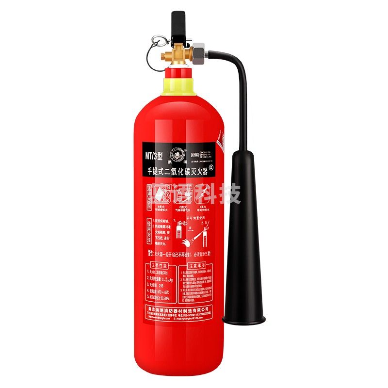 洪湖 灭火器 二氧化碳灭火器3公斤 CO2手提式气体二氧化碳灭火器3KG 机房精密仪器灭火器MT/3 厂直