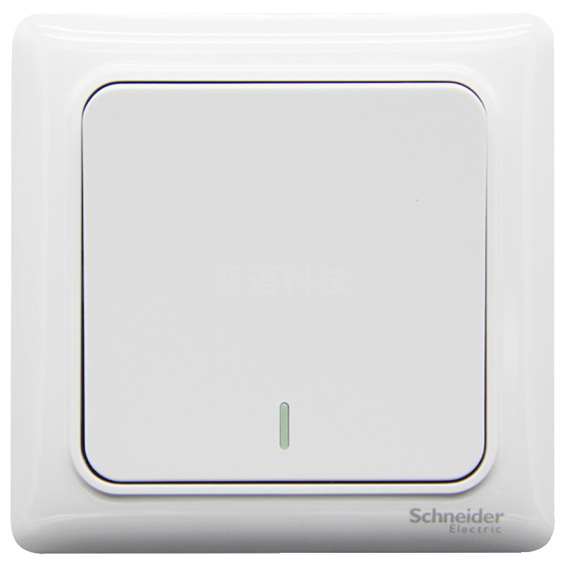 施耐德(Schneider Electric)开关插座 开关面板 一开单控开关 睿意系列 白色