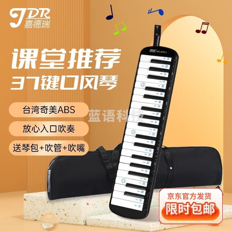 口风琴37键小学生教学儿童初学成人专用演奏吹管乐器黑色