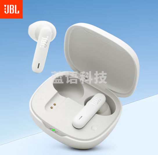 JBL WAVE FLEX 2 真无线蓝牙耳机 半入耳音乐耳机 通话降噪运动游戏带麦 安卓苹果小米通用 珍珠白