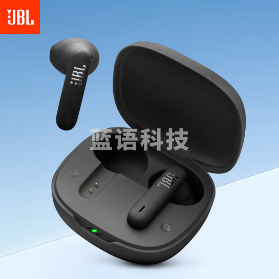 JBL WAVE FLEX 2 真无线蓝牙耳机 半入耳音乐耳机 通话降噪运动游戏带麦 安卓苹果小米通用 曜石黑