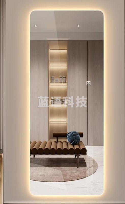 圆角 120*60cm 穿衣镜子全身镜无框粘贴墙壁挂试衣镜子