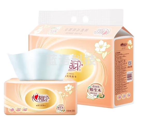 心相印 塑装纸面巾 纸抽 抽纸 DT24180 136mm*190mm 2层180抽/包 6包/提