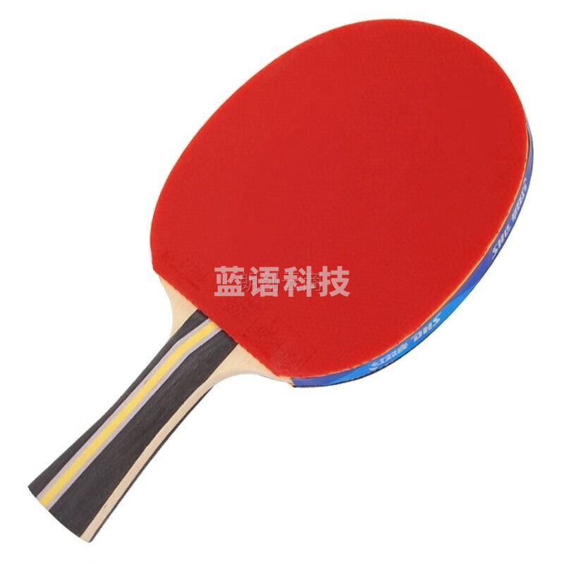 红双喜（DHS）乒乓球拍 三星横拍H3002双面长反胶五层底板攻防结合成品单拍