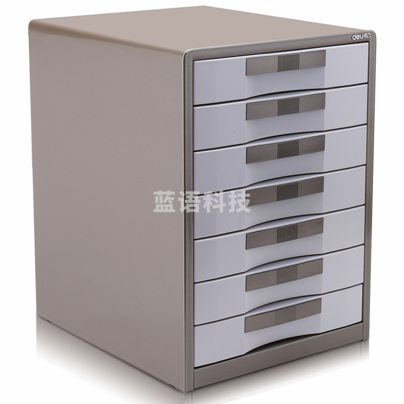 得力9703七层金属外壳文件 柜(闪银棕)
